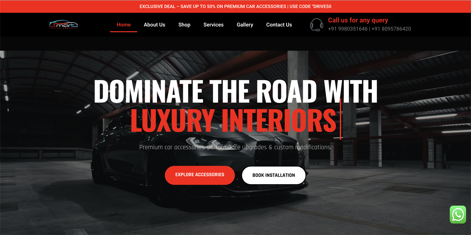 Smart Car Decor — Automotive Accessories Platform built by MR Quest Technologies